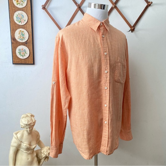 Island Republic 100% Linen Casual Button Up Shirt - Picture 4 of 12